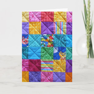 "Où est Kitty ?" Carte de voeux Patchwork