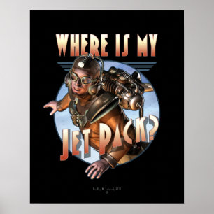 Où est mon Jet Pack ? Poster (16 x 20 po)