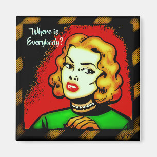 Où Est Tout Le Monde ? Magnet de bande dessinée ré