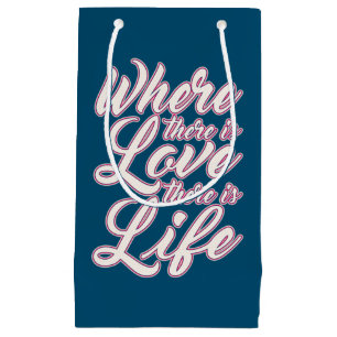 Où il y a l'amour Saint-Valentin Sac cadeau