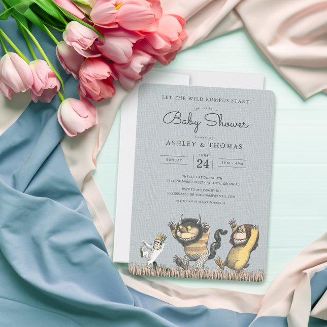 Où les choses sauvages sont une invitation Baby sh (Card on table)