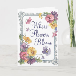 Où les fleurs fleurissent - Carte de voeux