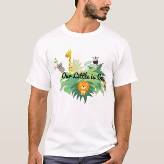 Ou Little is One Dad T-Shirt – First Birthday 
