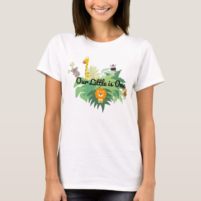 Ou Little is One Mom T-shirt - Premier anniversair (Devant)
