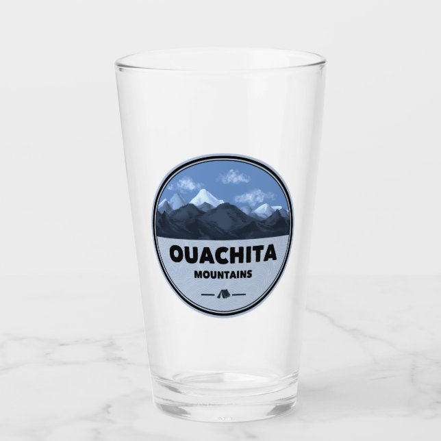 Ouachita Mountains Arkansas Oklahoma Camping Glass (Front)