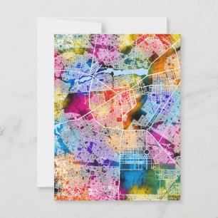 Ouagadougou Burkina Faso City Map Postcard