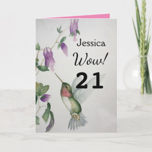 Ouah ! 21e anniversaire merveilleuse année Carte d