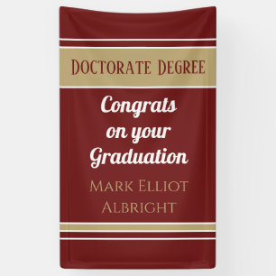 Ouah ! Bannière personnalisée de doctorat vertical