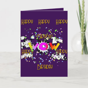 OUAH ! Bonne Carte de voeux Joyeuse Anniversaire v