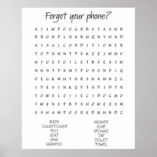 'Oublié votre téléphone ?' impression de salle de 