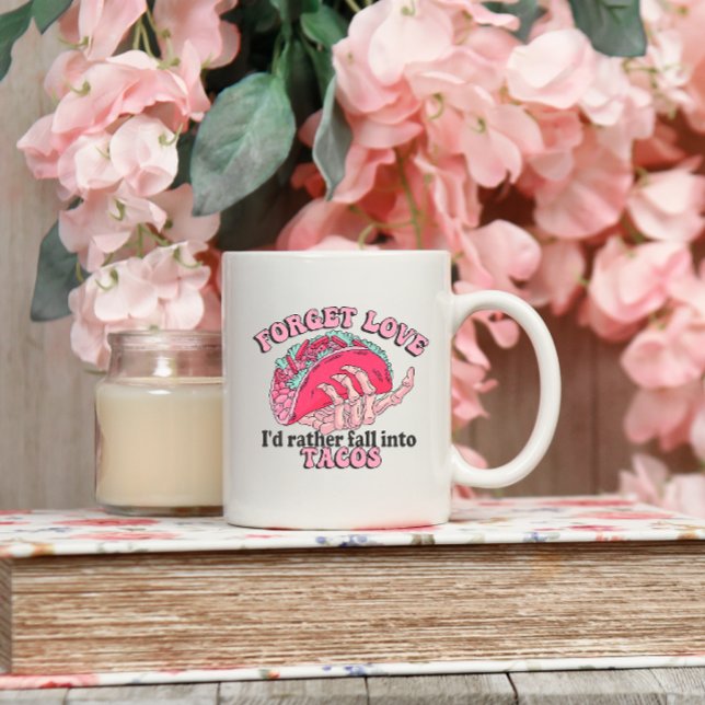 Oubliez l'amour manger des tacos Café Mug (Créateur téléchargé)