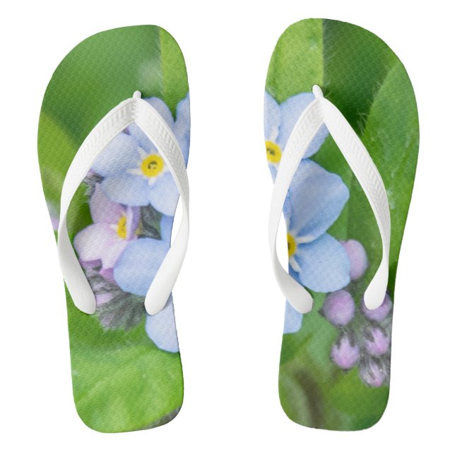 Oubliez-moi-non, tongs adultes, larges bretelles (Semelle)