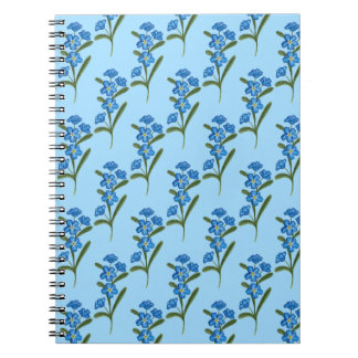 Oubliez-moi pas Carnet Fleur Motif bleu