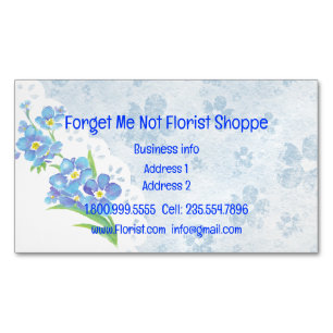 Oubliez-moi pas fleuriste Shoppe Carte de visite