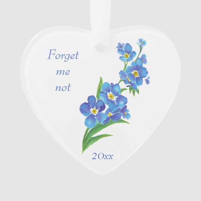 "Oubliez-moi pas" Fleurs Citation Amitié Amour (devant)
