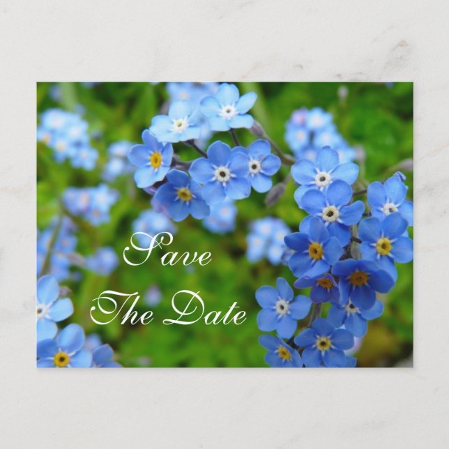 Oubliez-Moi Pas Fleurs Enregistrer La Carte Mariag (Devant)