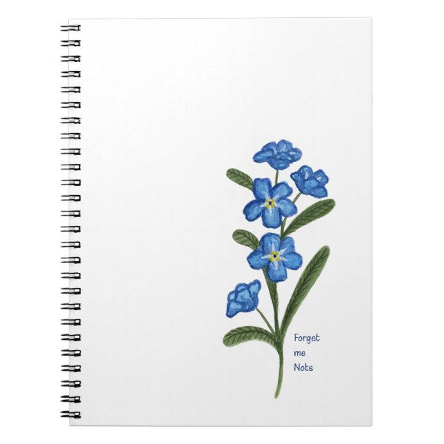 Oubliez-moi pas Flower Carnet personnalisé (Devant)