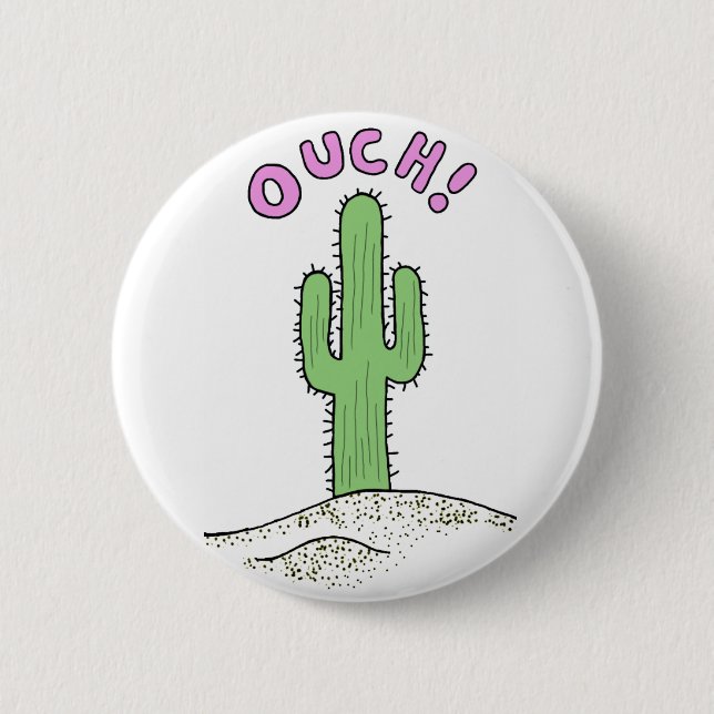 OUCH! 2 INCH ROUND BUTTON (Front)
