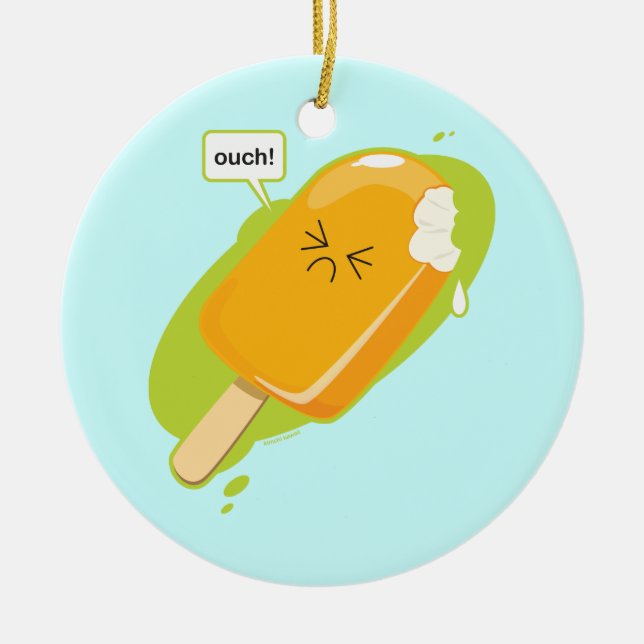 Ouch! Ceramic Ornament (Front)