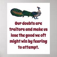 Oue Doubts Are Traitors - Confidence Quote
