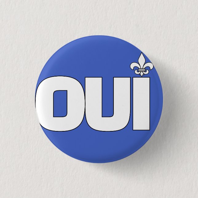 OUI 1 INCH ROUND BUTTON (Front)