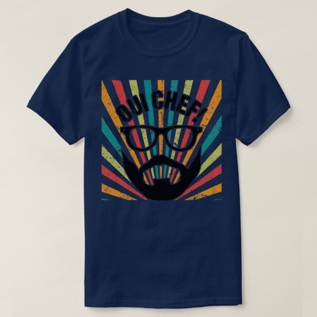 Oui Chef Bearded Chef Cuisine Restaurant 5 T-Shirt (Design Front)