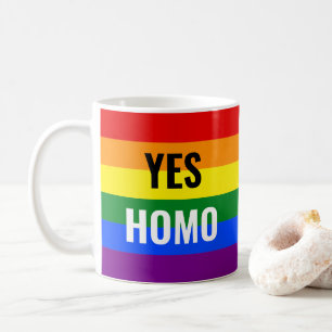 Oui Homo Rainbow Pride Mug