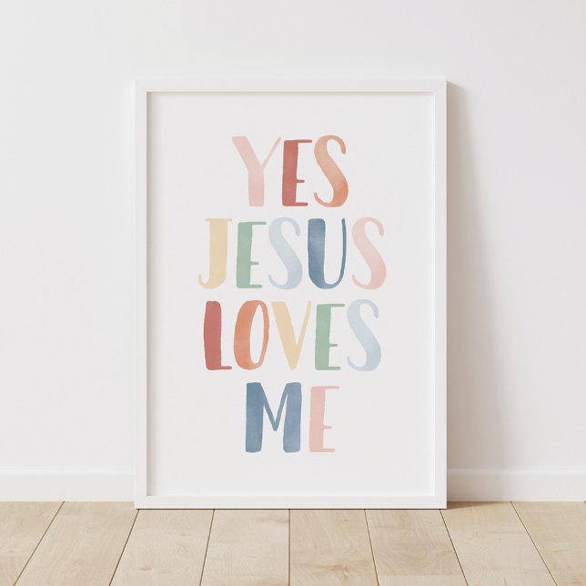 Oui Jésus m'aime décoration de nurserie arc-en-cie (Créateur téléchargé)