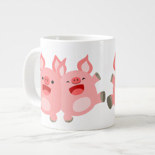 OUI ! ! Joli cochon de caricature Jumbo Mug