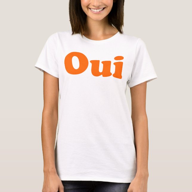 Oui le T-shirt français de mot (Devant)