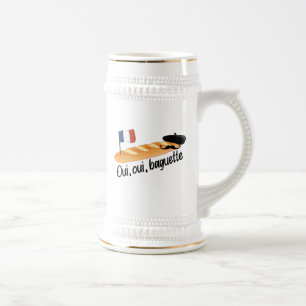 Oui Oui Baguette - Funny French Food Beer Stein