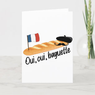 Oui Oui Baguette - Funny French Food Holiday Card
