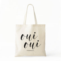 Oui Oui Black Modern Calligraphy Personalized