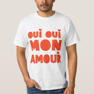 "Oui Oui Mon Amour", T-Shirt Blanc