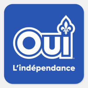 OUI Quebec Referendum Square Sticker