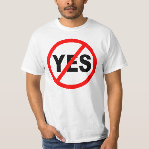 Oui T-shirt de barre oblique de cercle