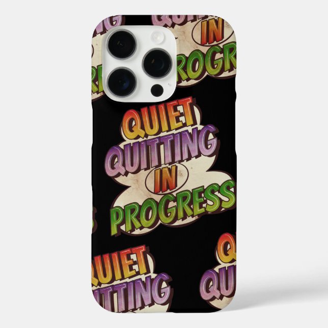 Ouiet Quitting in Progress  Comic Book Cartoon     Case-Mate iPhone Case (Back)