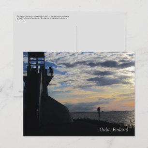Oulu Finlande : Carte postale du phare de Nallikar