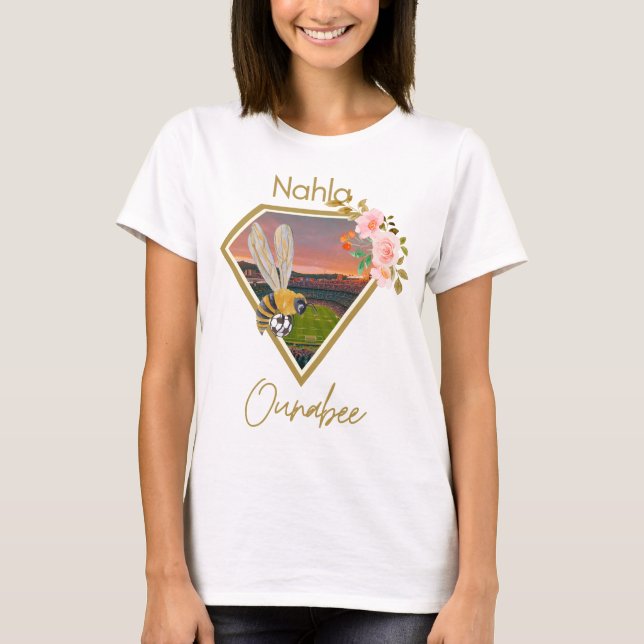 Ounabee Nahla Funny Morocco Football T-Shirt (Front)