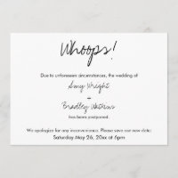 "Oups !" Faire-part Mariage repoussé humoristique