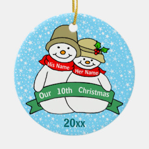 Our 10th Christmas Ceramic Ornament