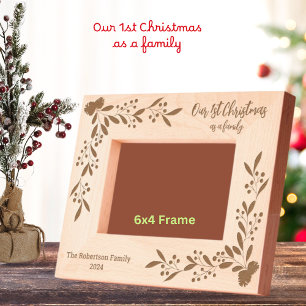 Our 1st Christmas as a Family Personalized Etched Frames