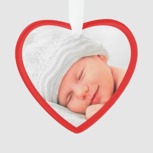 Our 1st Christmas Grandparents Photo Red Heart Ornament