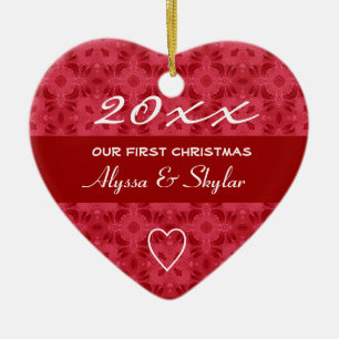 Our 1st Christmas Ornament Red and White G413