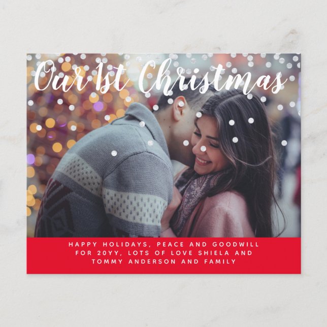 OUR 1st Christmas PHOTO Year In Review Letter (Front)