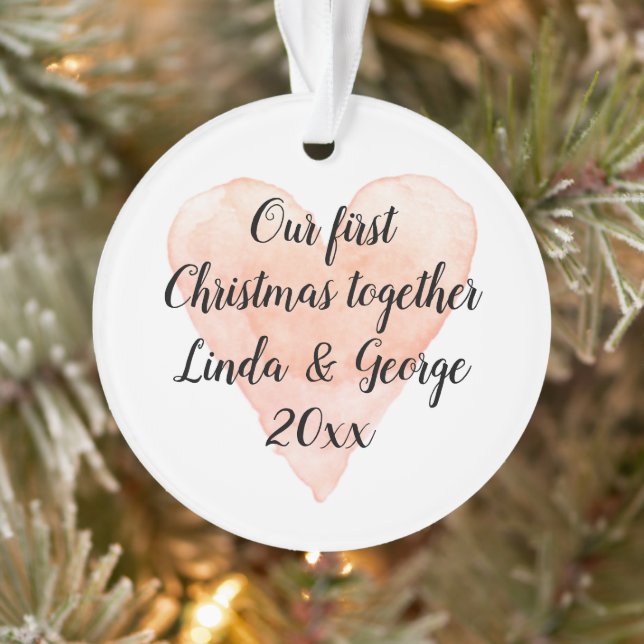 Our 1st Christmas together romantic Christmas tree Ornament (Tree)