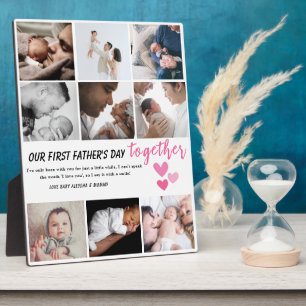 Our 1st Father's Day Together - Custom 9-Photo Pl Plaque