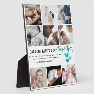 Our 1st Father's Day Together - Custom 9-Photo  Plaque