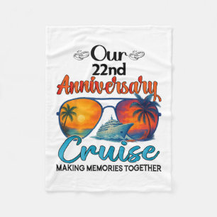 Our 22nd Anniversary Cruise Vacation Husnd Wife Co Fleece Blanket