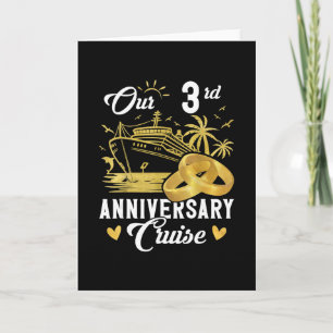 Our 3rd Anniversary Golden Cruise Vacation Couple  Card